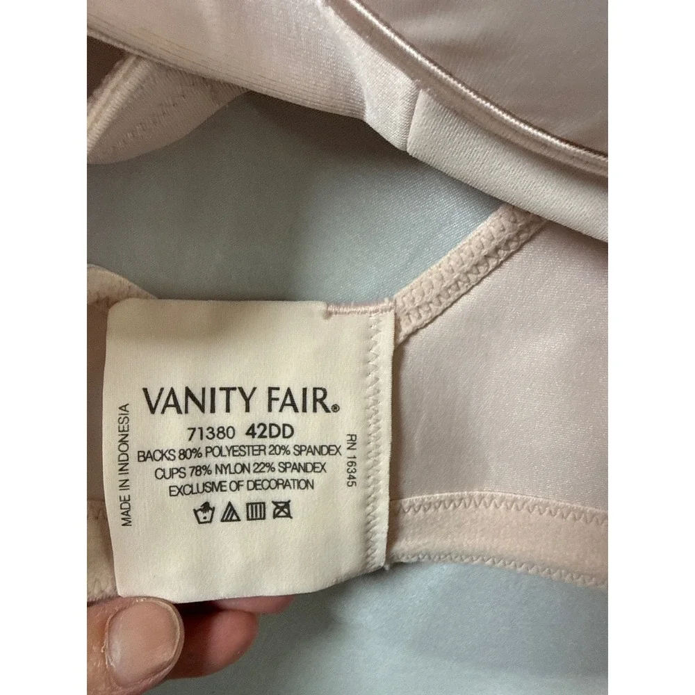 Vanity Fair Beauty Back Full Figure Wirefree Bra 71380 Sherquartz 42DD NWT